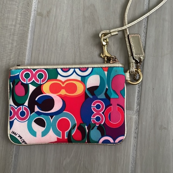 Multicolor coach wristlet - Picture 2 of 2